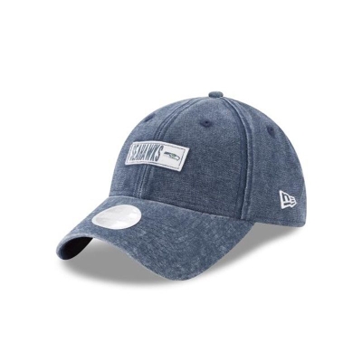 Seattle Seahawks Gorra | New Era NFL Rugged Tag 9twenty Adjustable Cap Mexico - Azules